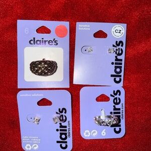 Claire's earring and ring set